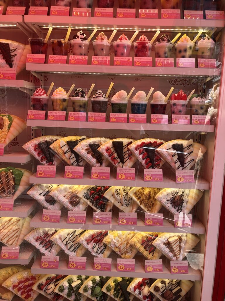 Pandekager med topping i Harajuku i Tokyo